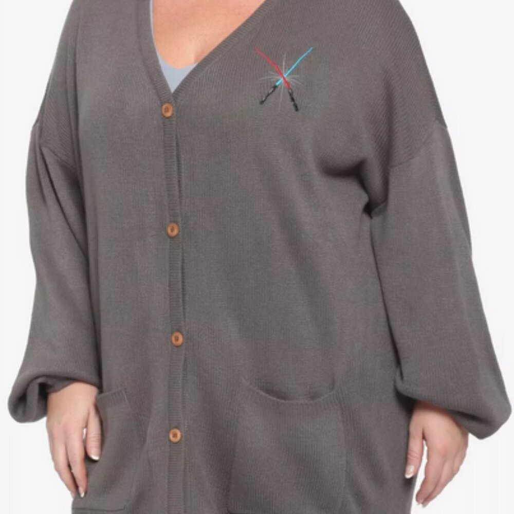 Her Universe Star Wars Jedi Embroidered Open Cardigan 1X Her Universe